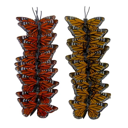12 Packs: 10 ct. (120 total) Assorted 2.5" Feather Butterflies by Ashland®